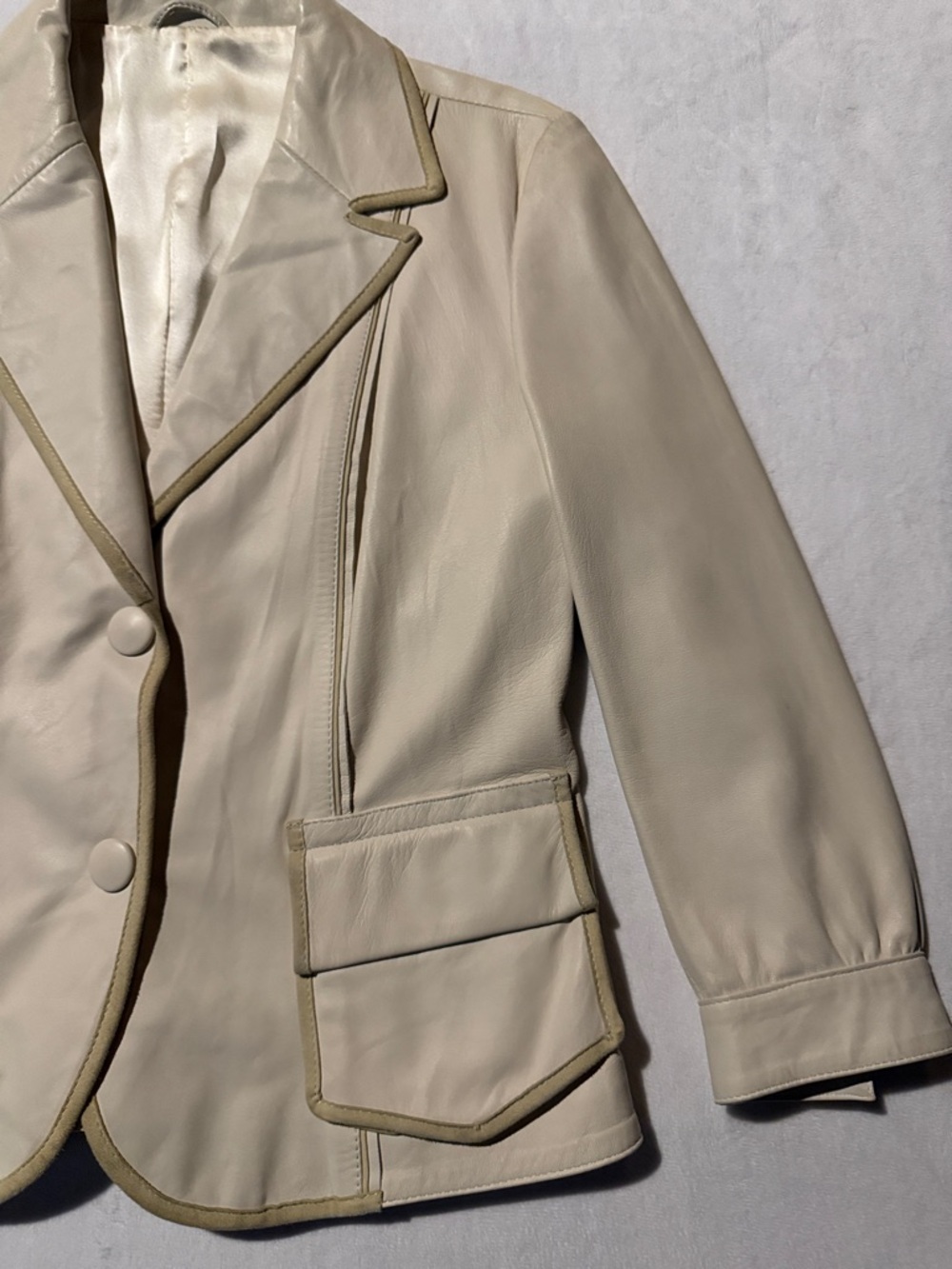 Cristiano Di Thiene soft Italian made leather blazer Vintage - Picture 5 of 11